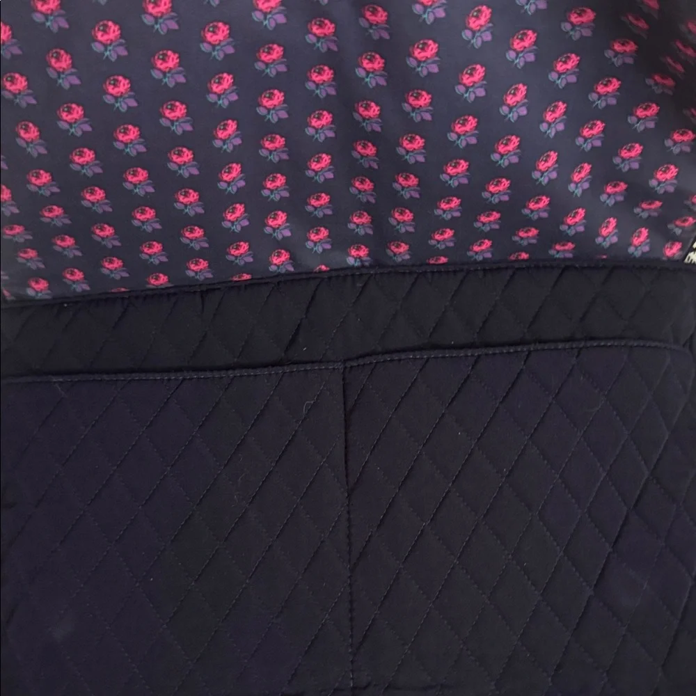 Vera Bradley Navy Quilted Laptop Bag